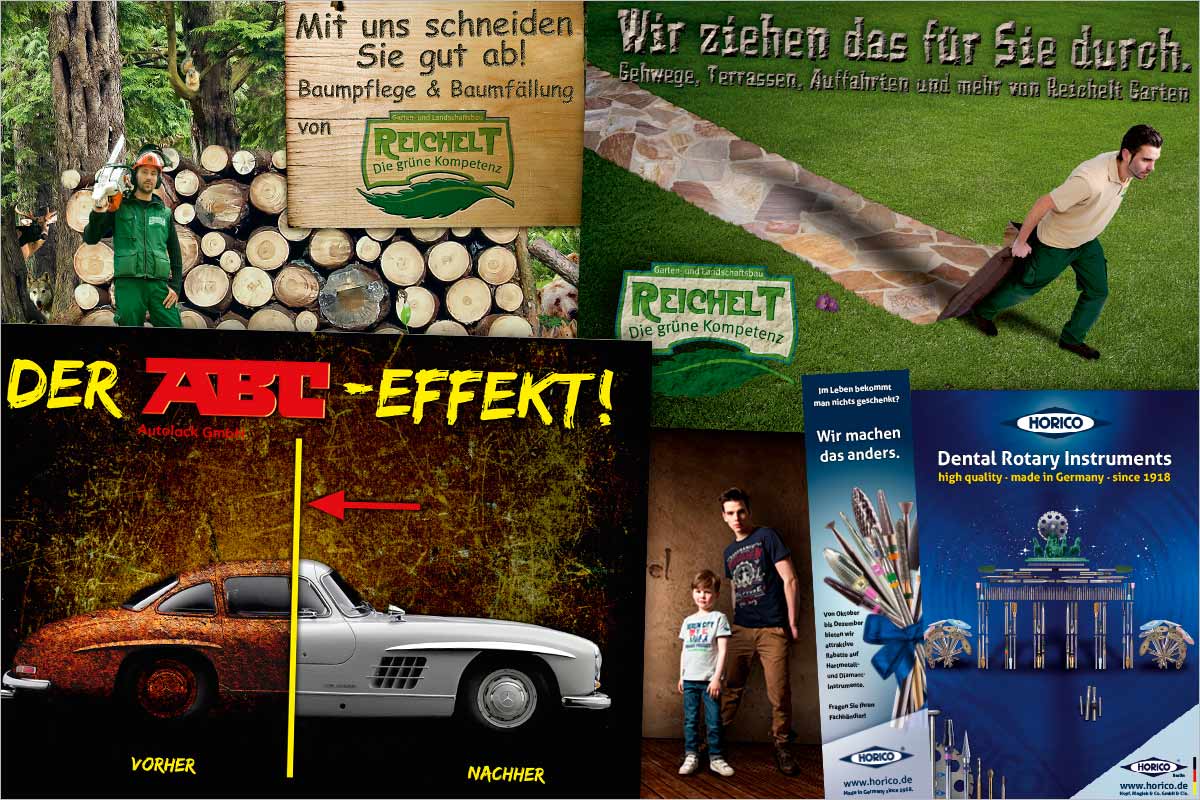 Bildcollagen der Werbeagentur und Kreativagentur für das Ländle / Vorarlberg