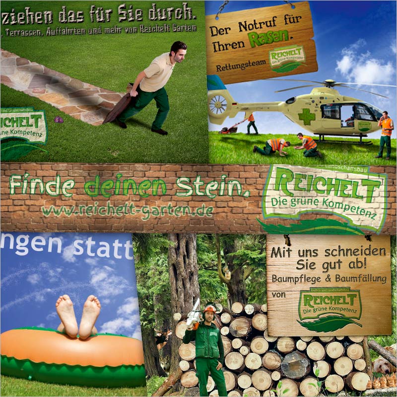 Referenz Bildcollage + Werbebild der Werbeagentur und Kreativagentur Vorarlberg
